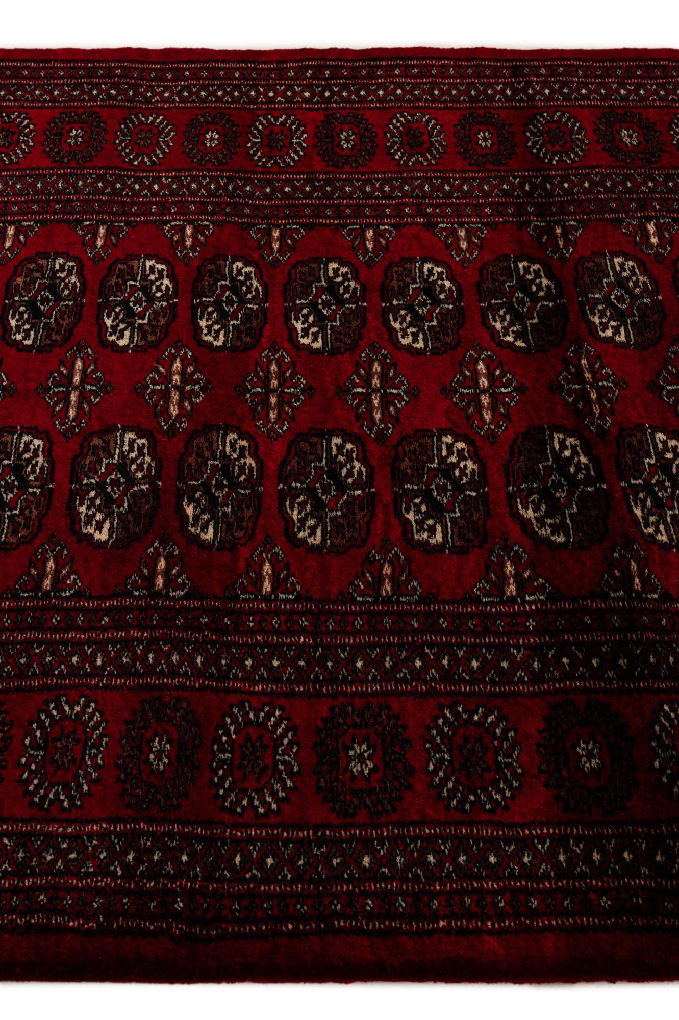 4' 3 x 5' 8 Hand Knotted Torkaman Persian Wool Rug