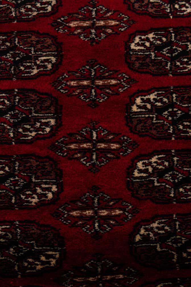 4' 3 x 5' 8 Hand Knotted Torkaman Persian Wool Rug