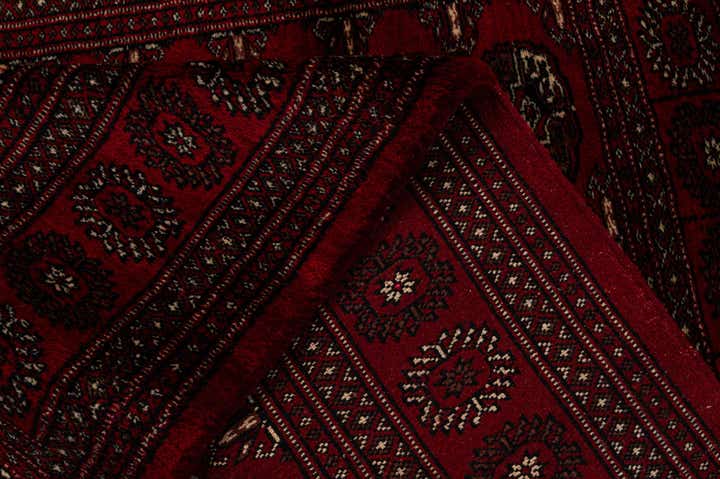 4' 3 x 5' 8 Hand Knotted Torkaman Persian Wool Rug
