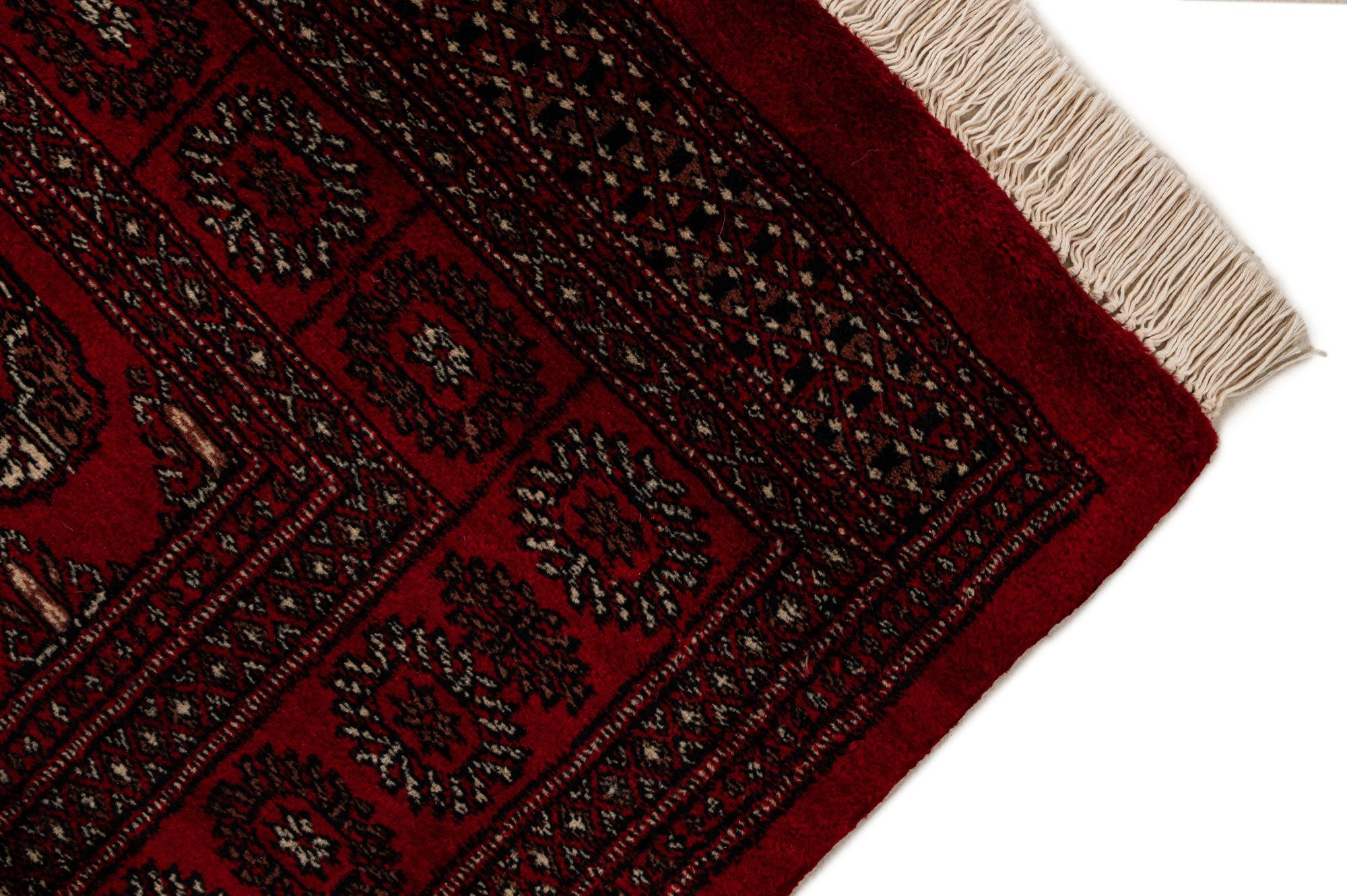 4' 3 x 5' 8 Hand Knotted Torkaman Persian Wool Rug