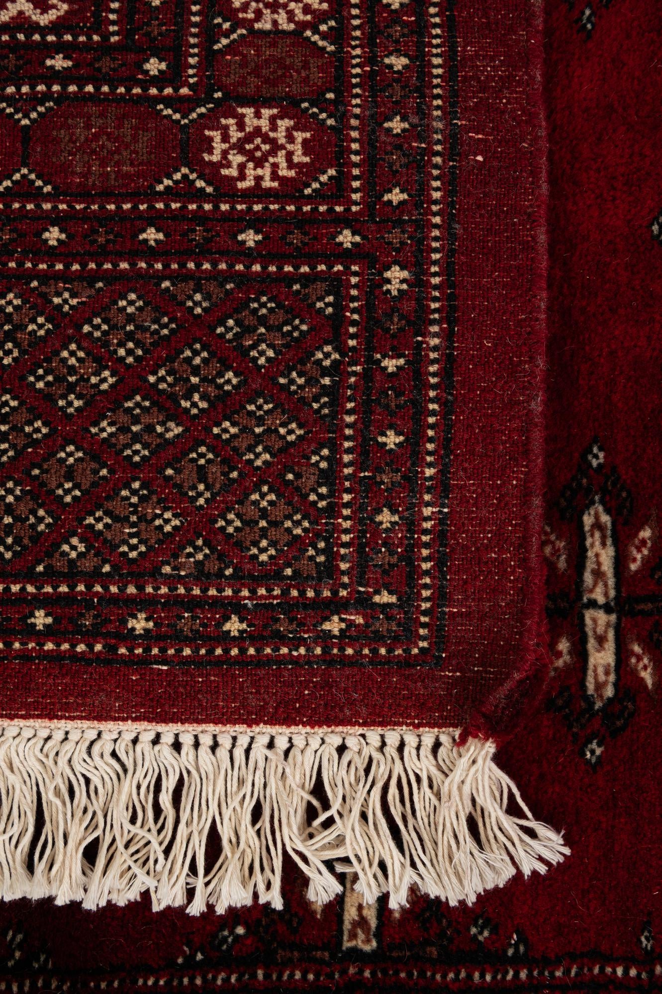 4' 2 x 6' 2 Hand Knotted Torkaman Persian Wool Rug