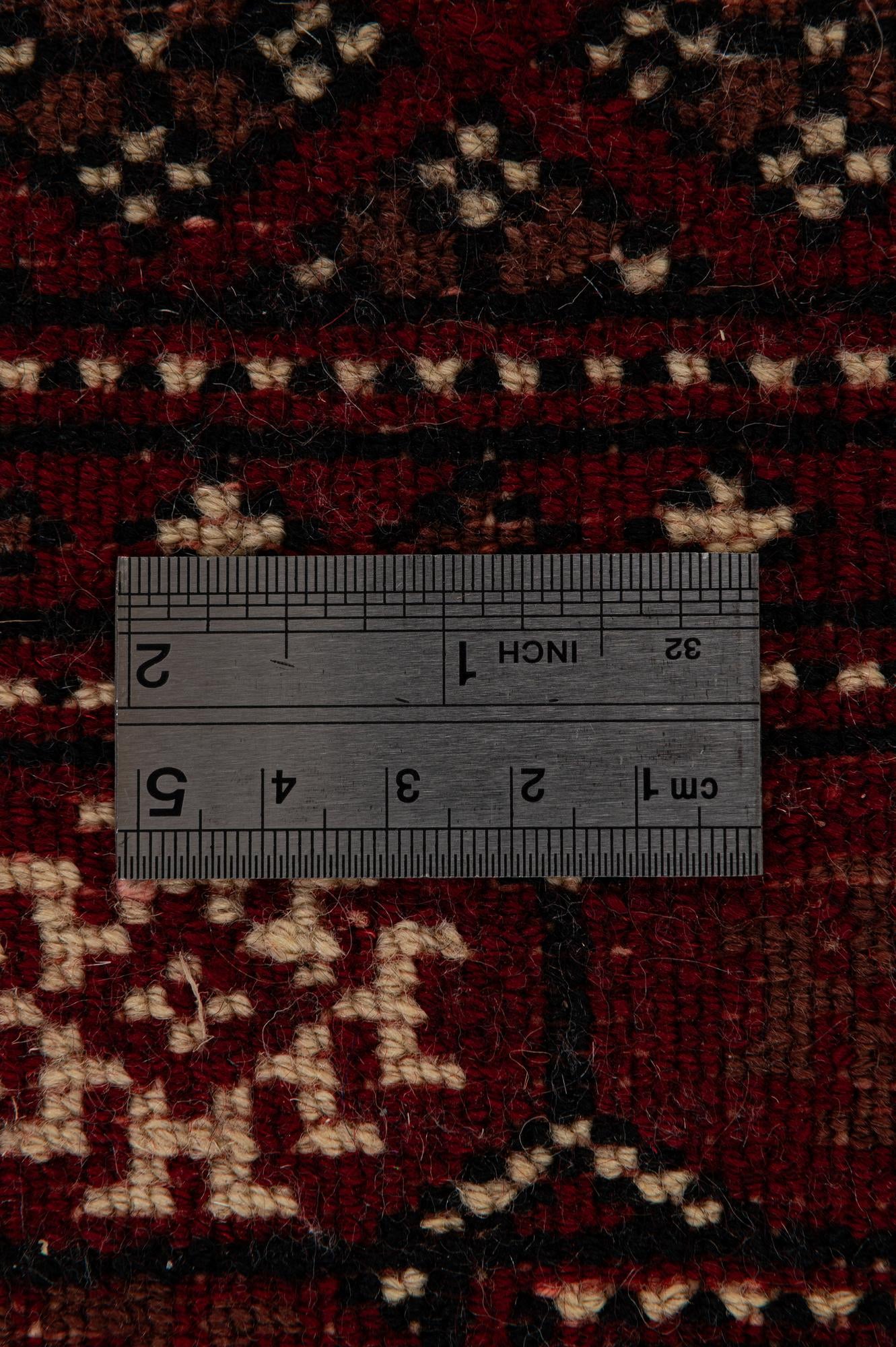 4' 2 x 6' 2 Hand Knotted Torkaman Persian Wool Rug
