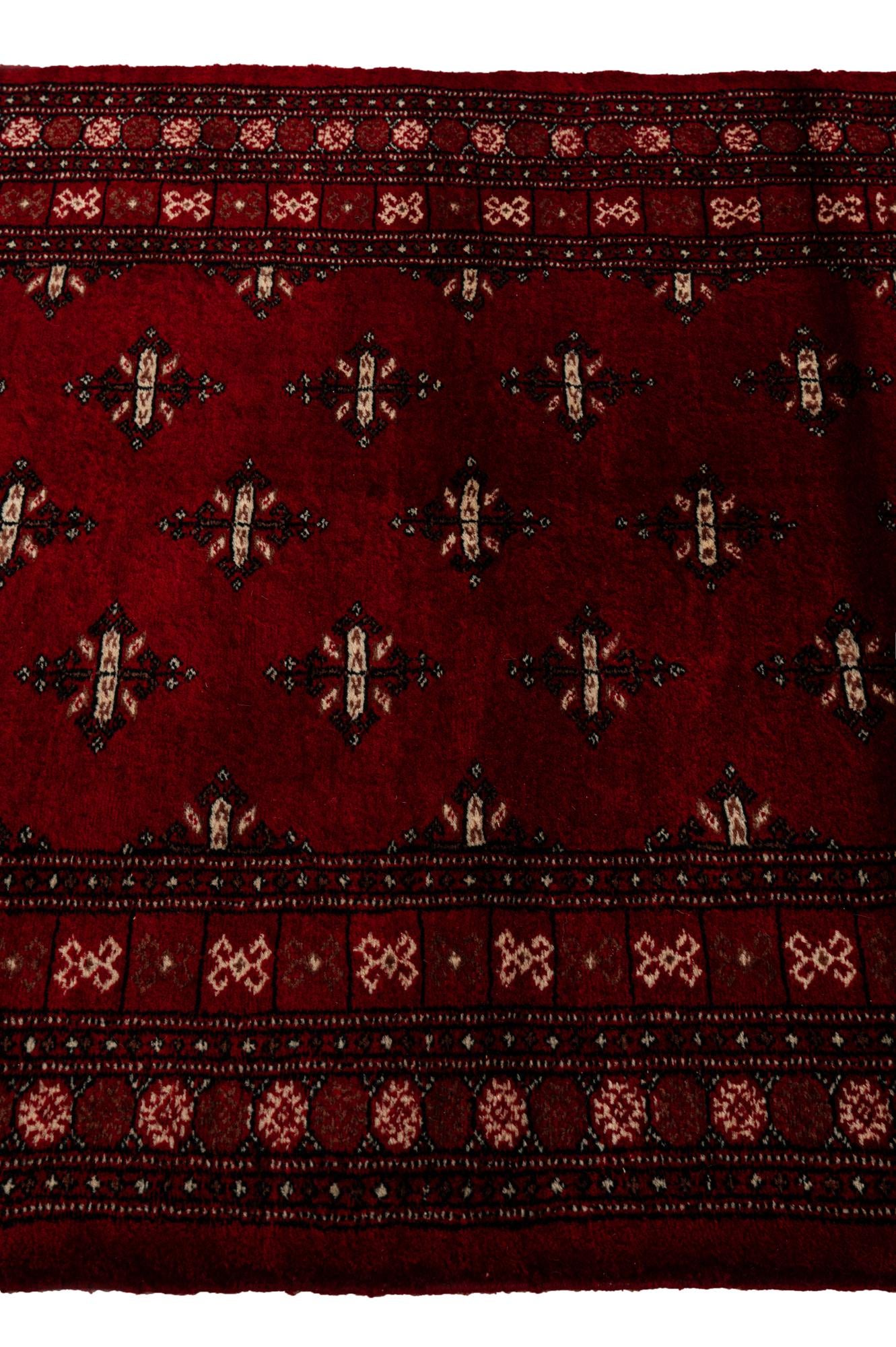4' 2 x 6' 2 Hand Knotted Torkaman Persian Wool Rug