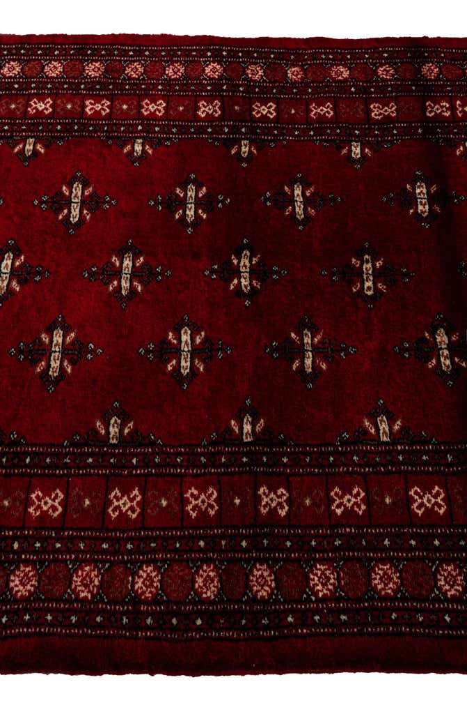 4' 2 x 6' 2 Hand Knotted Torkaman Persian Wool Rug