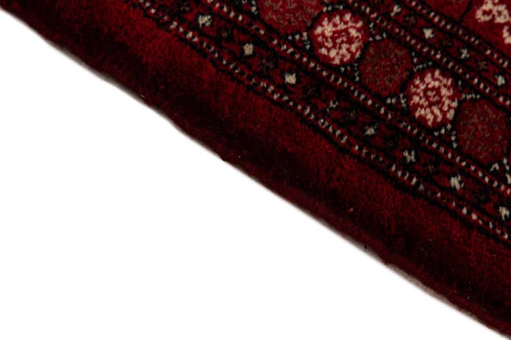 Detail image of 4' 2 x 6' 2 Hand Knotted Torkaman Persian Wool Rug