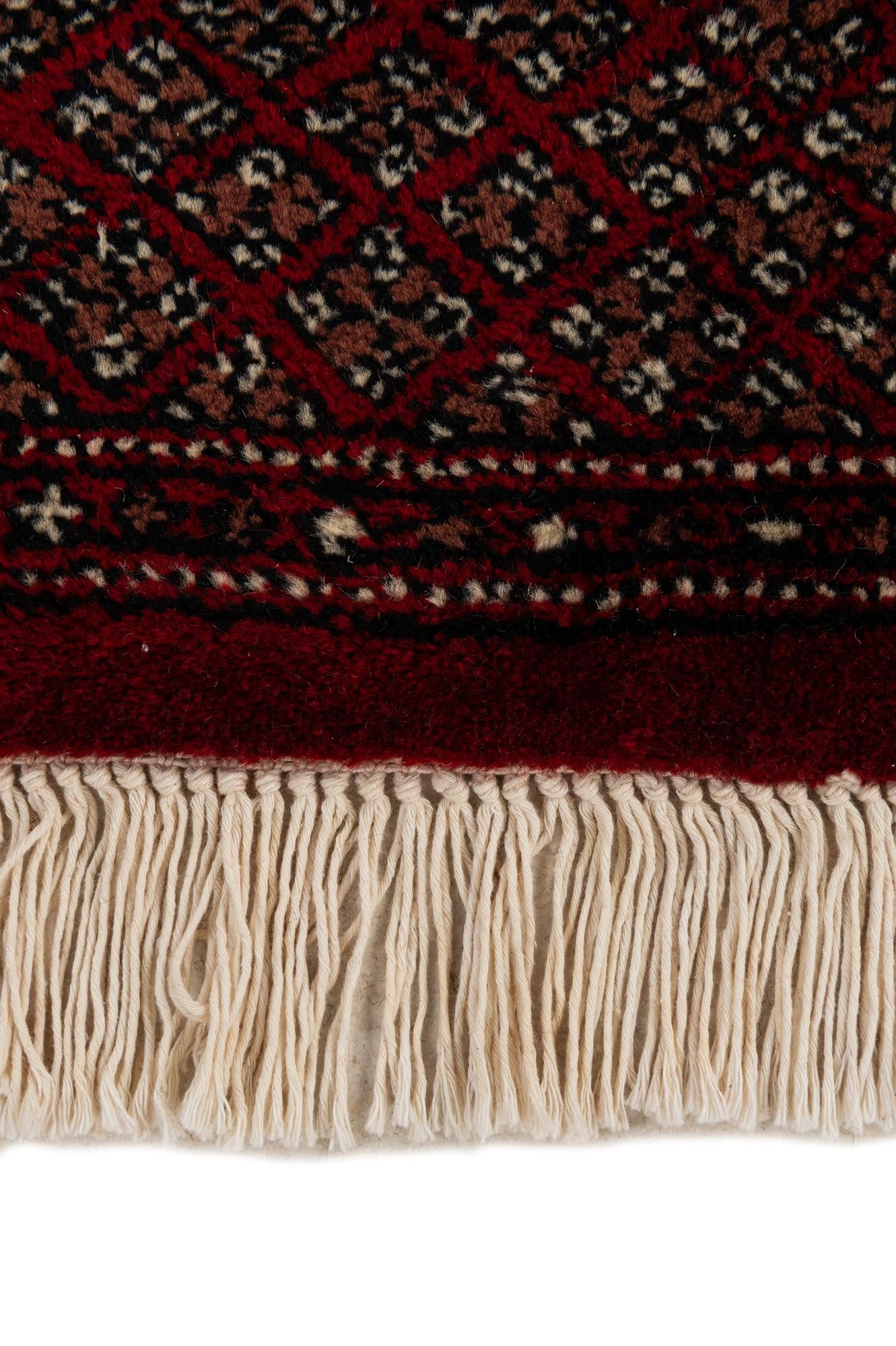 4' 2 x 6' 2 Hand Knotted Torkaman Persian Wool Rug