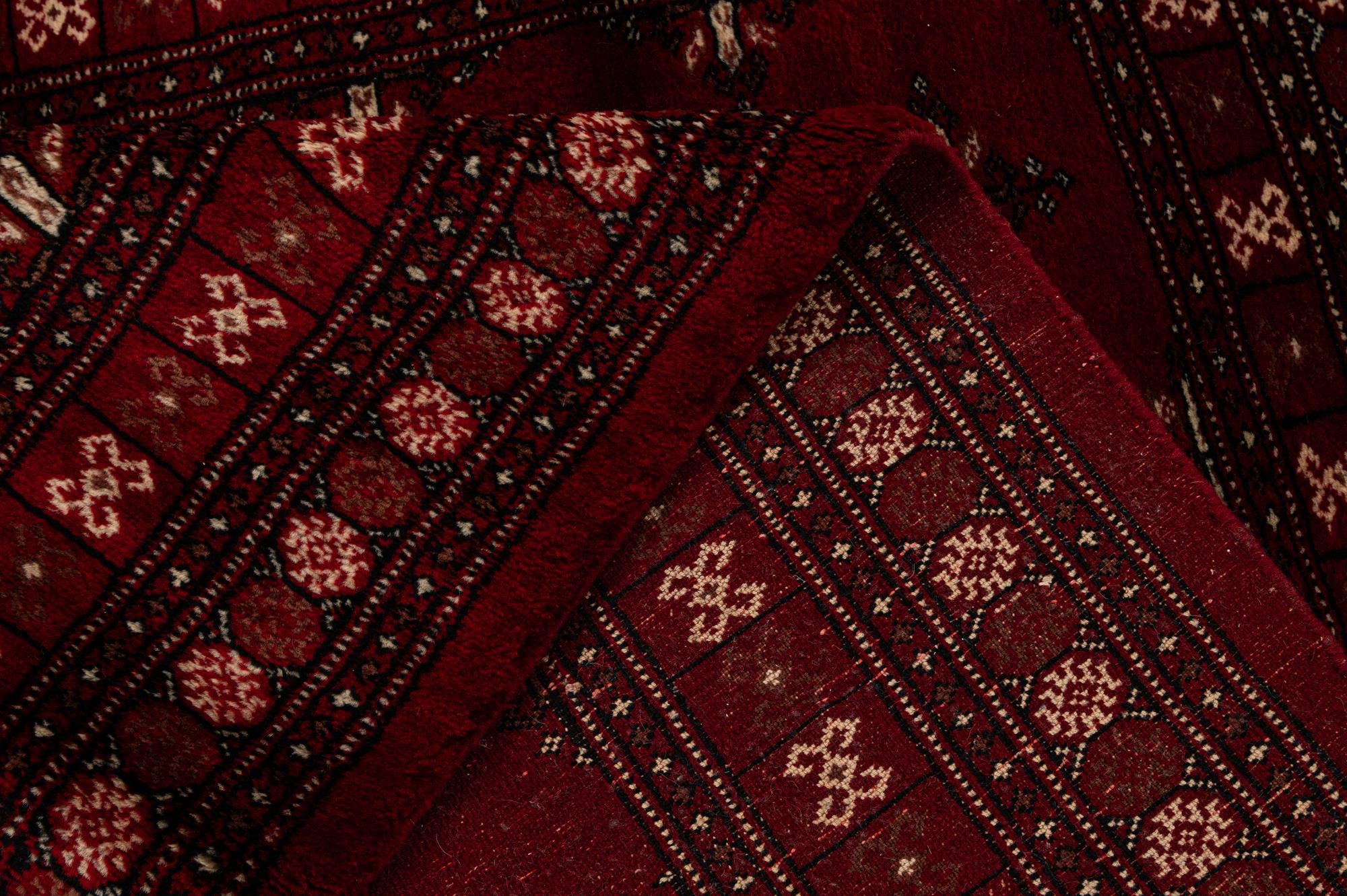 4' 2 x 6' 2 Hand Knotted Torkaman Persian Wool Rug
