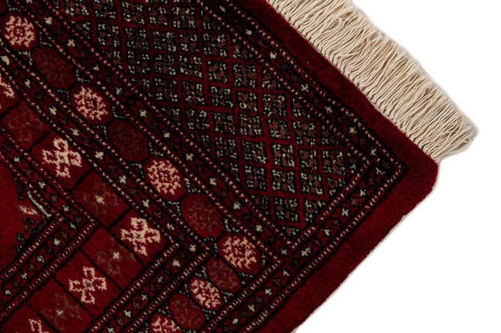 4' 2 x 6' 2 Hand Knotted Torkaman Persian Wool Rug