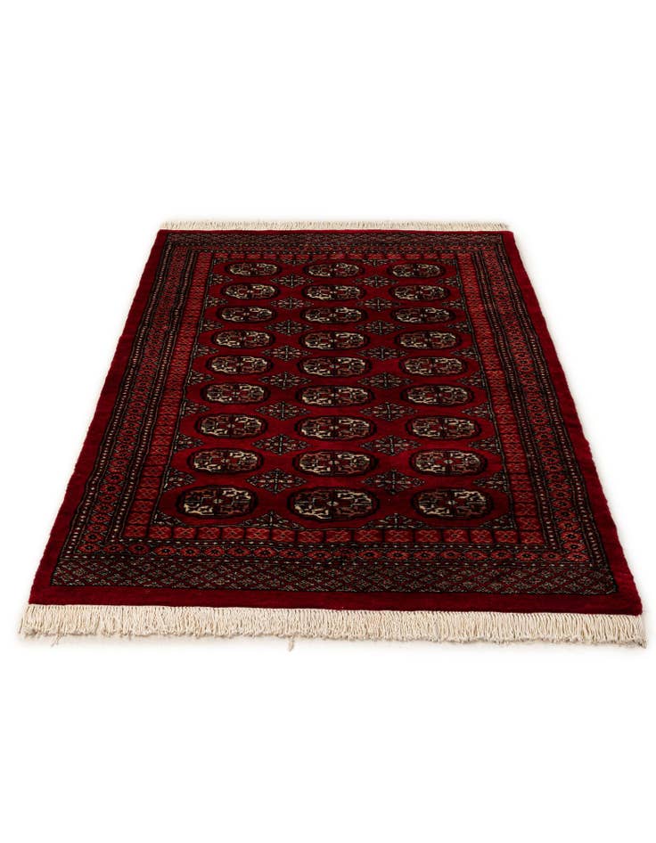 Detail image of 4' x 6' 2 Hand Knotted Torkaman Persian Wool Rug