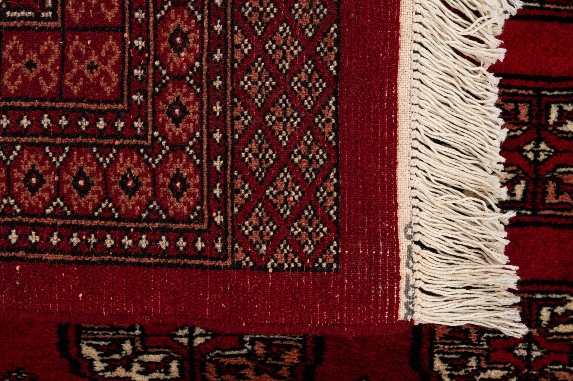 4' x 6' 2 Hand Knotted Torkaman Persian Wool Rug