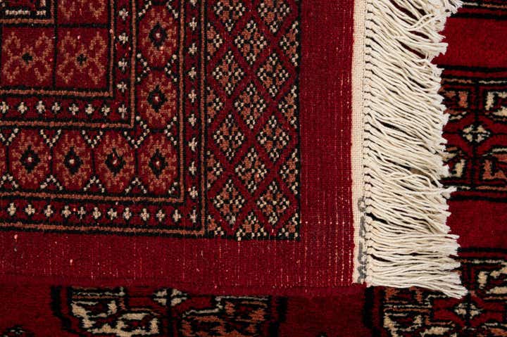 4' x 6' 2 Hand Knotted Torkaman Persian Wool Rug