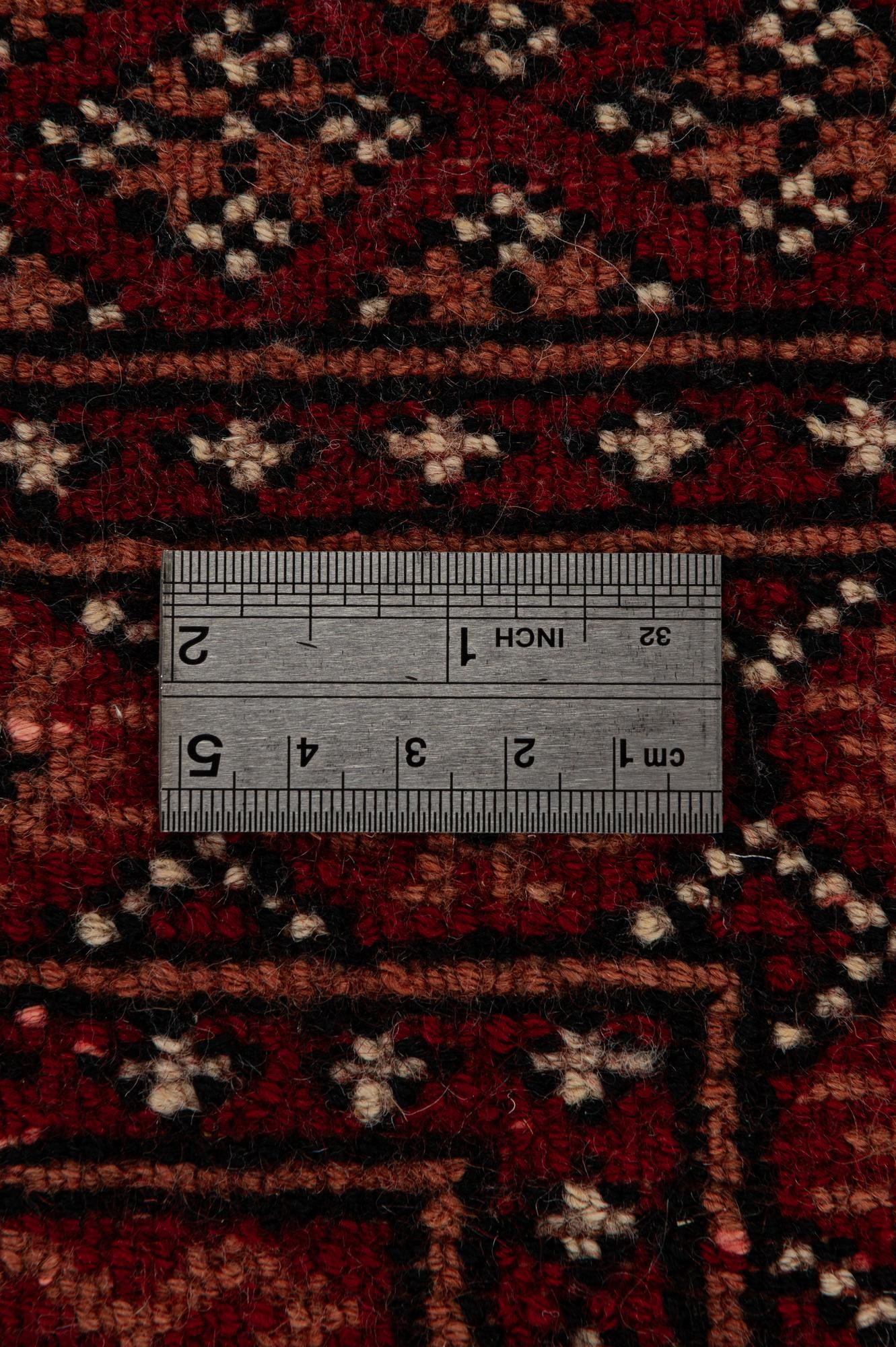 4' x 6' 2 Hand Knotted Torkaman Persian Wool Rug