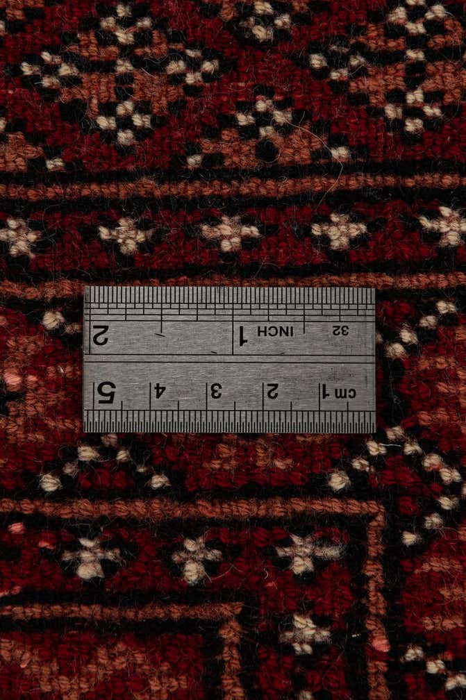 4' x 6' 2 Hand Knotted Torkaman Persian Wool Rug