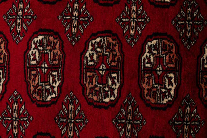4' x 6' 2 Hand Knotted Torkaman Persian Wool Rug