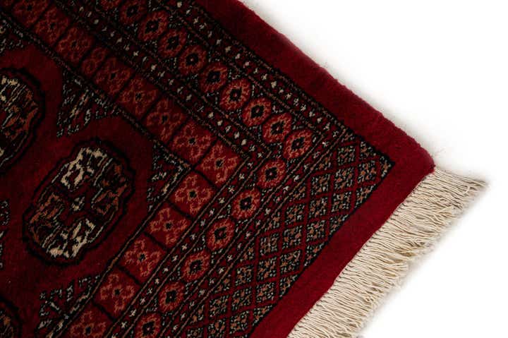 4' x 6' 2 Hand Knotted Torkaman Persian Wool Rug
