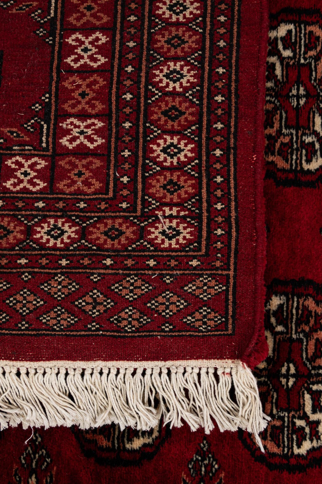 4' 3 x 6' 8 Hand Knotted Torkaman Persian Wool Rug