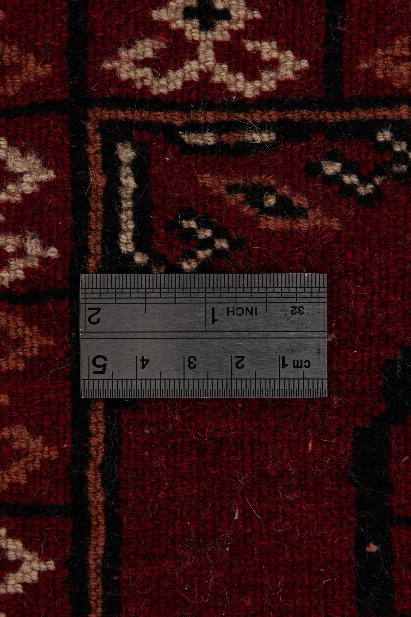 4' 3 x 6' 8 Hand Knotted Torkaman Persian Wool Rug