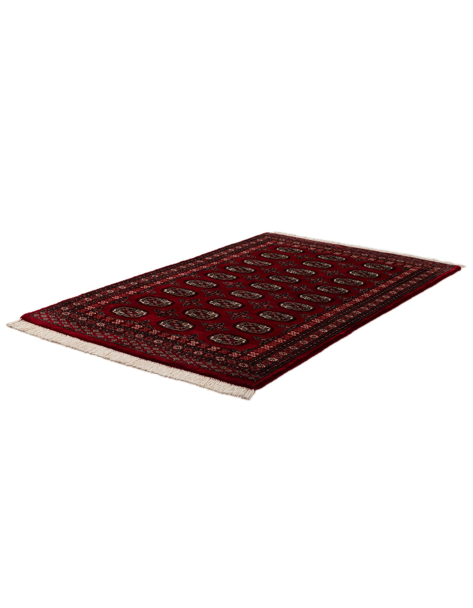 4' 3 x 6' 8 Hand Knotted Torkaman Persian Wool Rug
