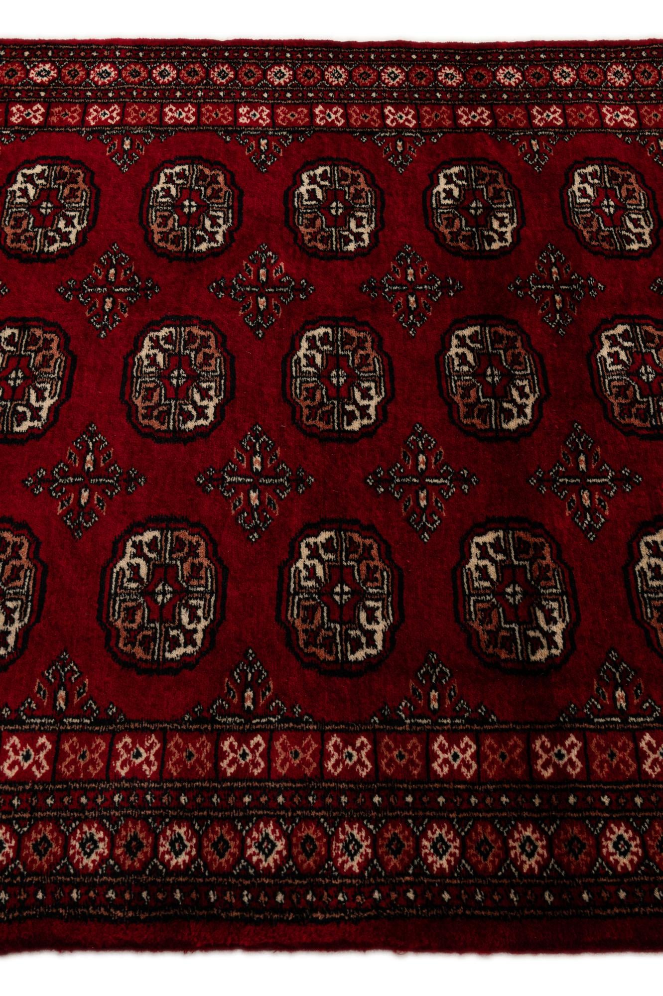 4' 3 x 6' 8 Hand Knotted Torkaman Persian Wool Rug