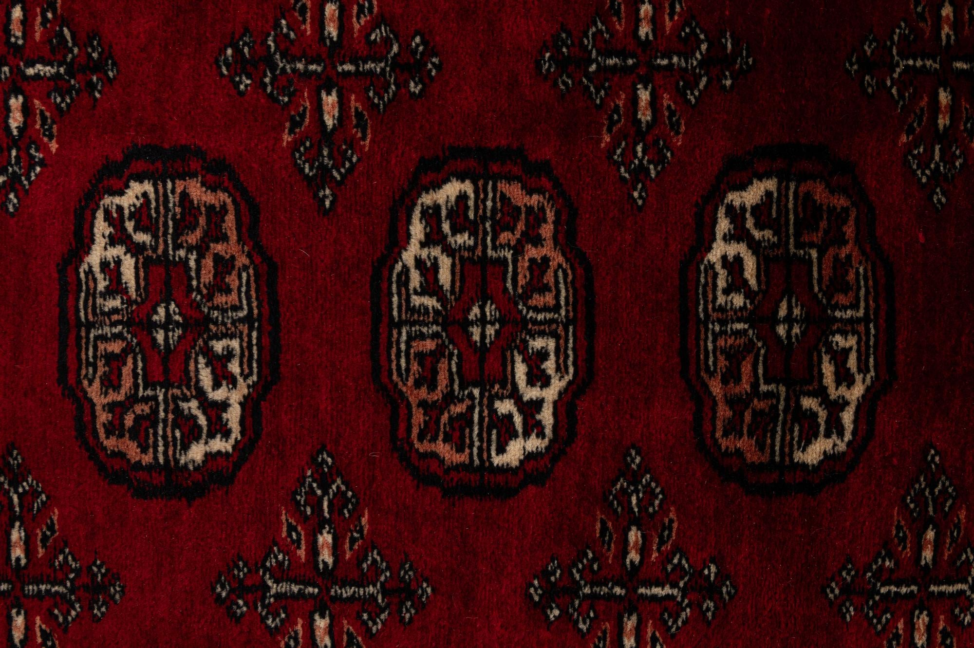 4' 3 x 6' 8 Hand Knotted Torkaman Persian Wool Rug