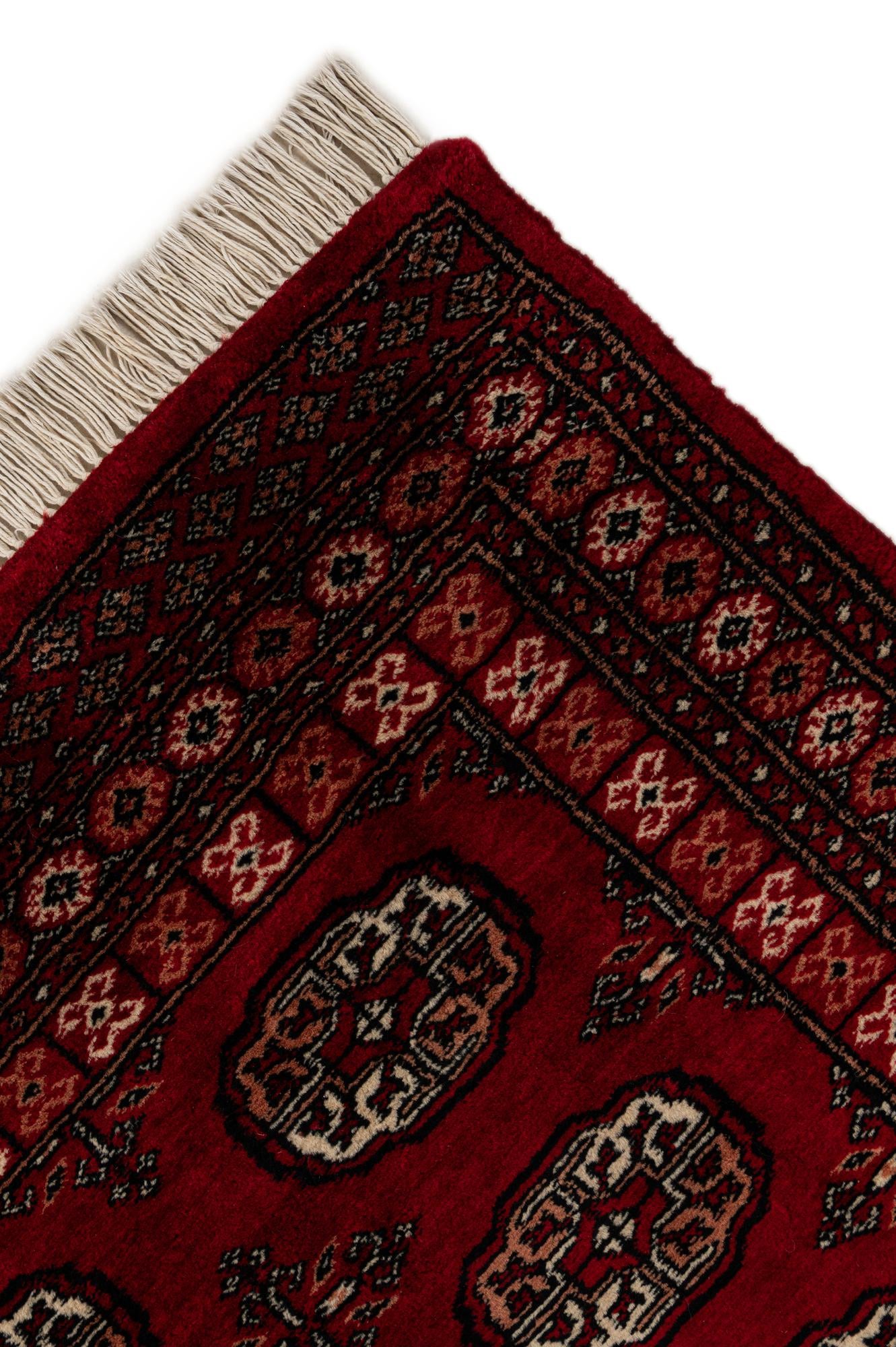 4' 3 x 6' 8 Hand Knotted Torkaman Persian Wool Rug