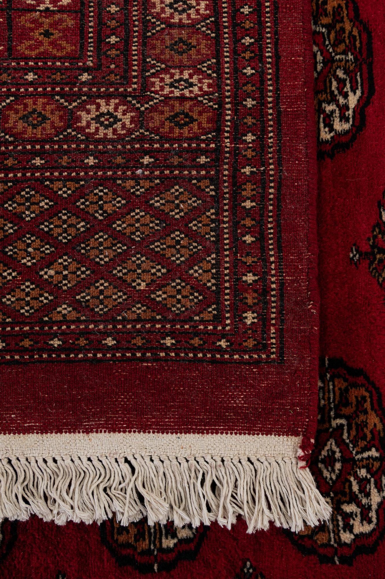 4' 3 x 6' 2 Hand Knotted Torkaman Persian Wool Rug