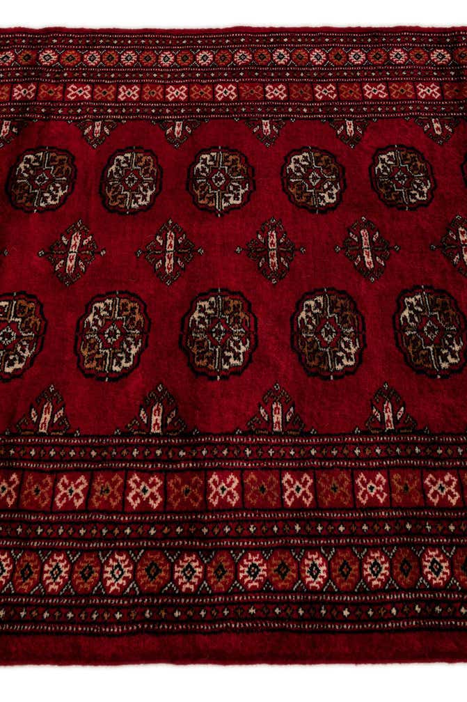 4' 3 x 6' 2 Hand Knotted Torkaman Persian Wool Rug
