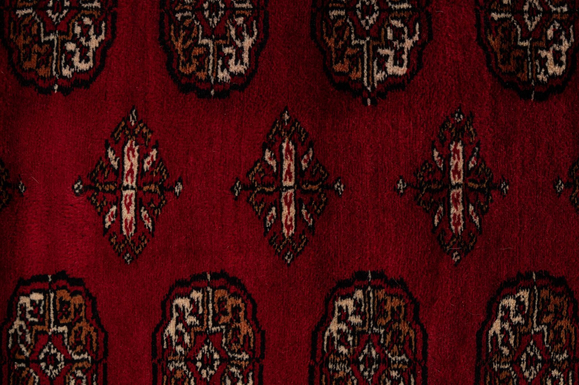 4' 3 x 6' 2 Hand Knotted Torkaman Persian Wool Rug