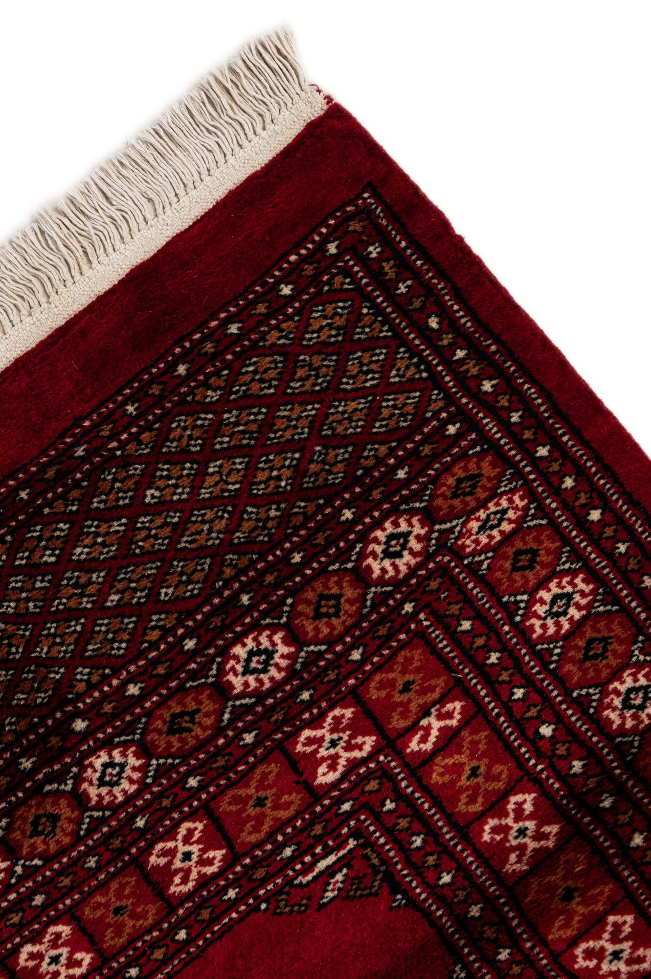 4' 3 x 6' 2 Hand Knotted Torkaman Persian Wool Rug