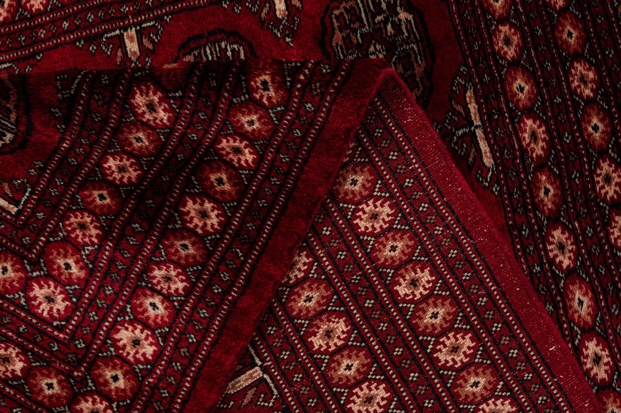 4' 2 x 5' 7 Hand Knotted Torkaman Persian Wool Rug