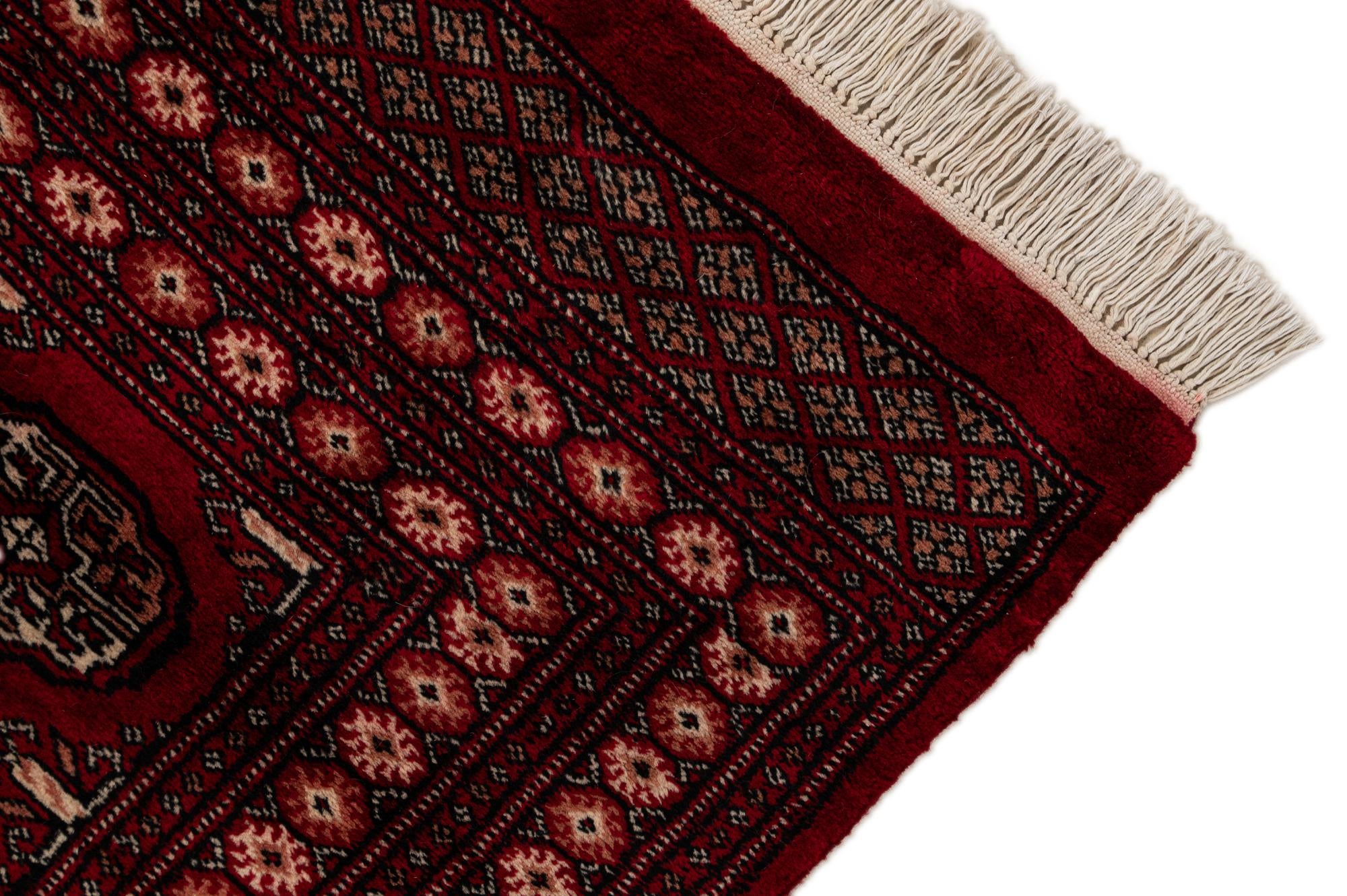 4' 2 x 5' 7 Hand Knotted Torkaman Persian Wool Rug