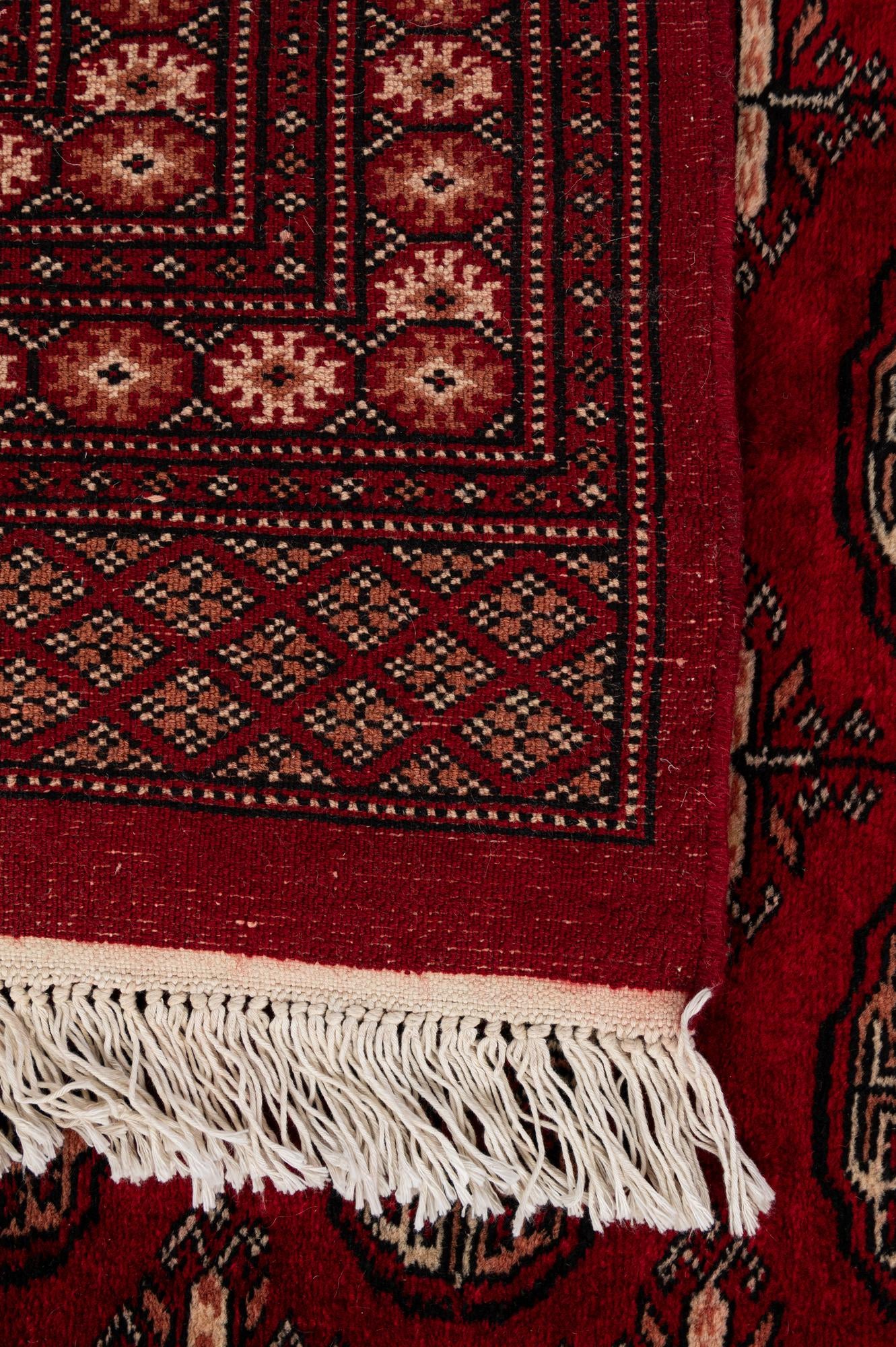 4' 2 x 5' 7 Hand Knotted Torkaman Persian Wool Rug