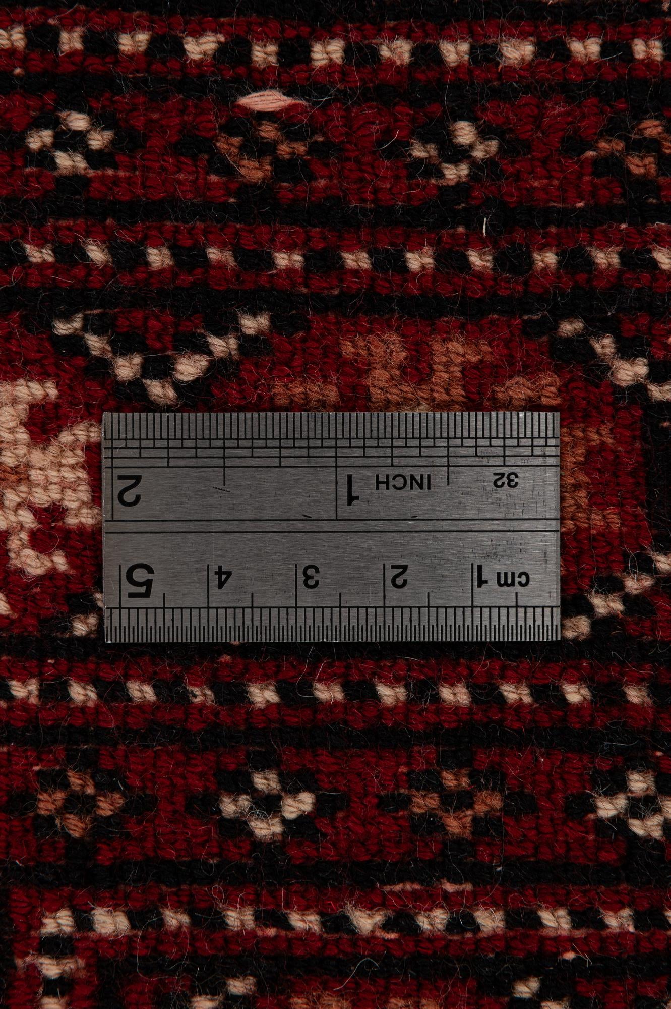 4' 2 x 5' 7 Hand Knotted Torkaman Persian Wool Rug