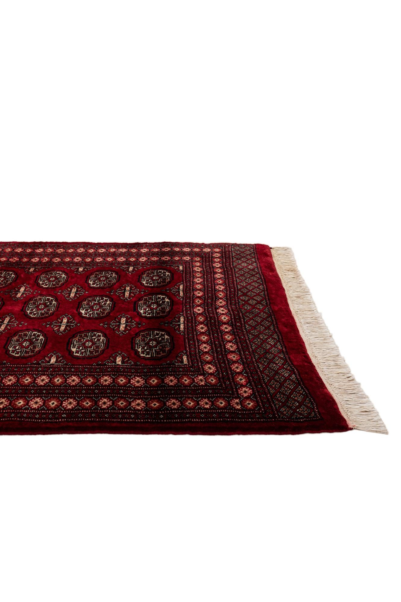 4' 2 x 5' 7 Hand Knotted Torkaman Persian Wool Rug