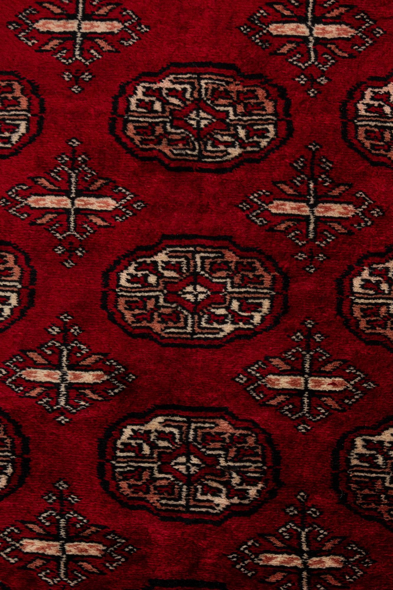 4' 2 x 5' 7 Hand Knotted Torkaman Persian Wool Rug