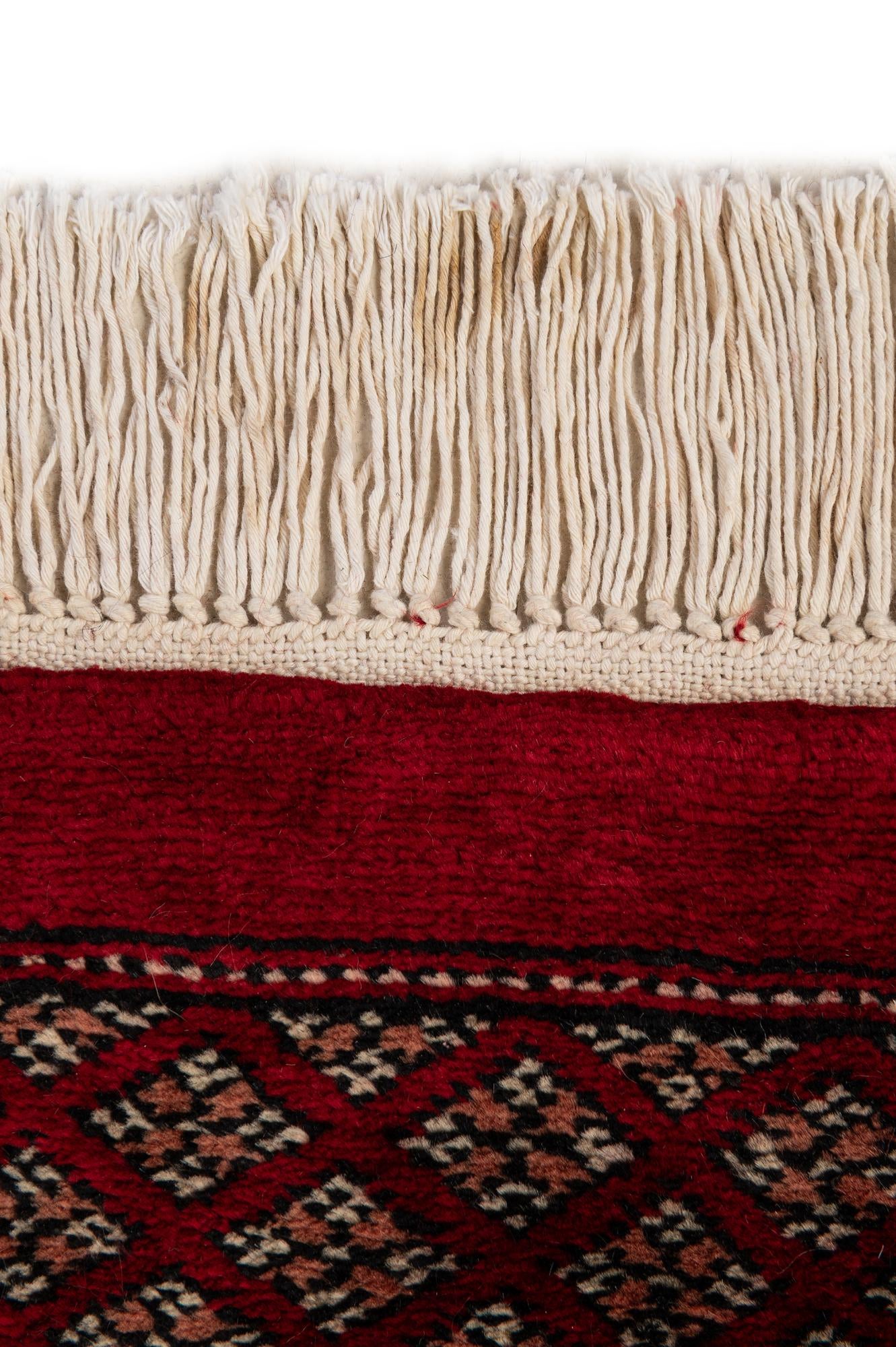 4' 2 x 5' 7 Hand Knotted Torkaman Persian Wool Rug