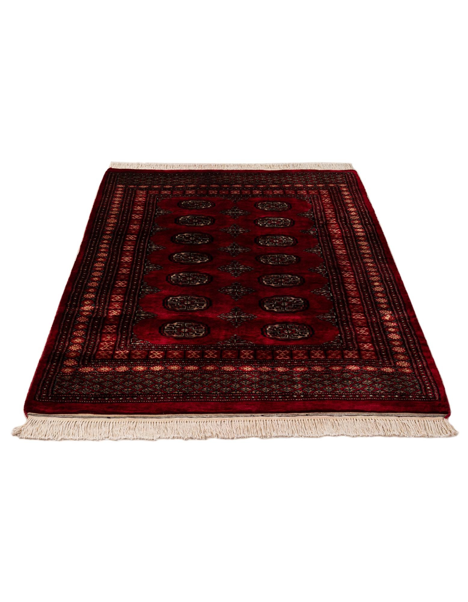 4' 1 x 6' Hand Knotted Torkaman Persian Wool Rug