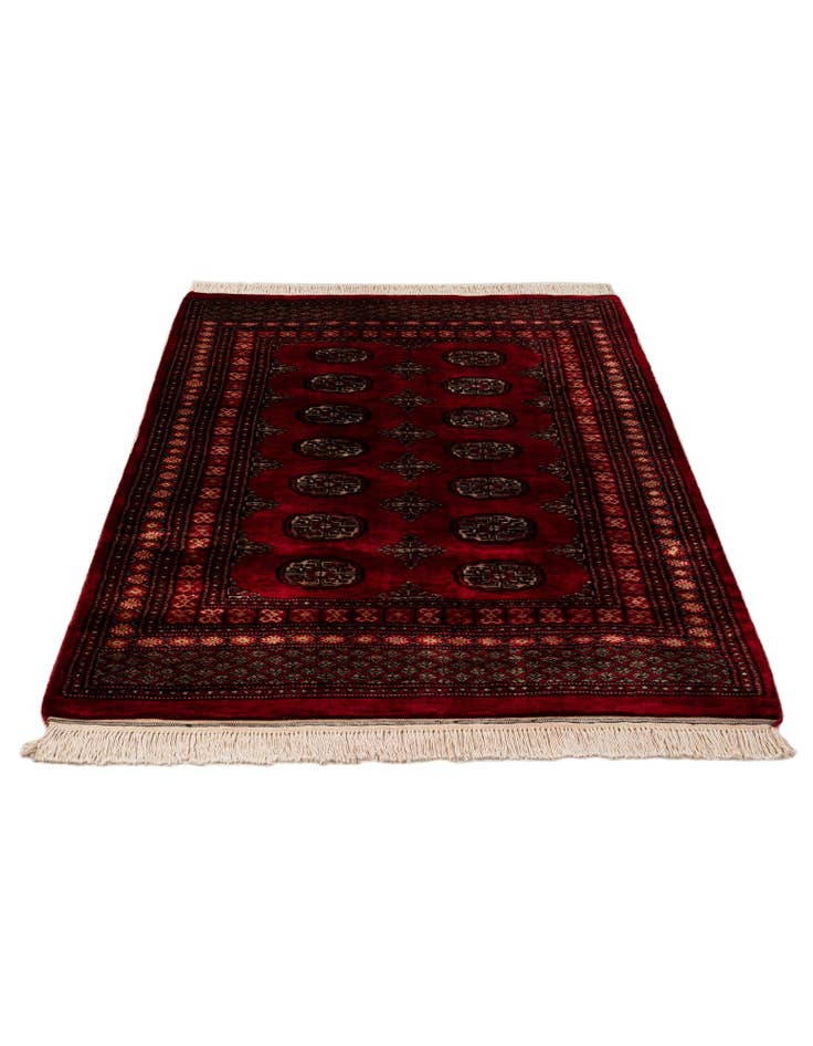 Detail image of 4' 1 x 6' Hand Knotted Torkaman Persian Wool Rug