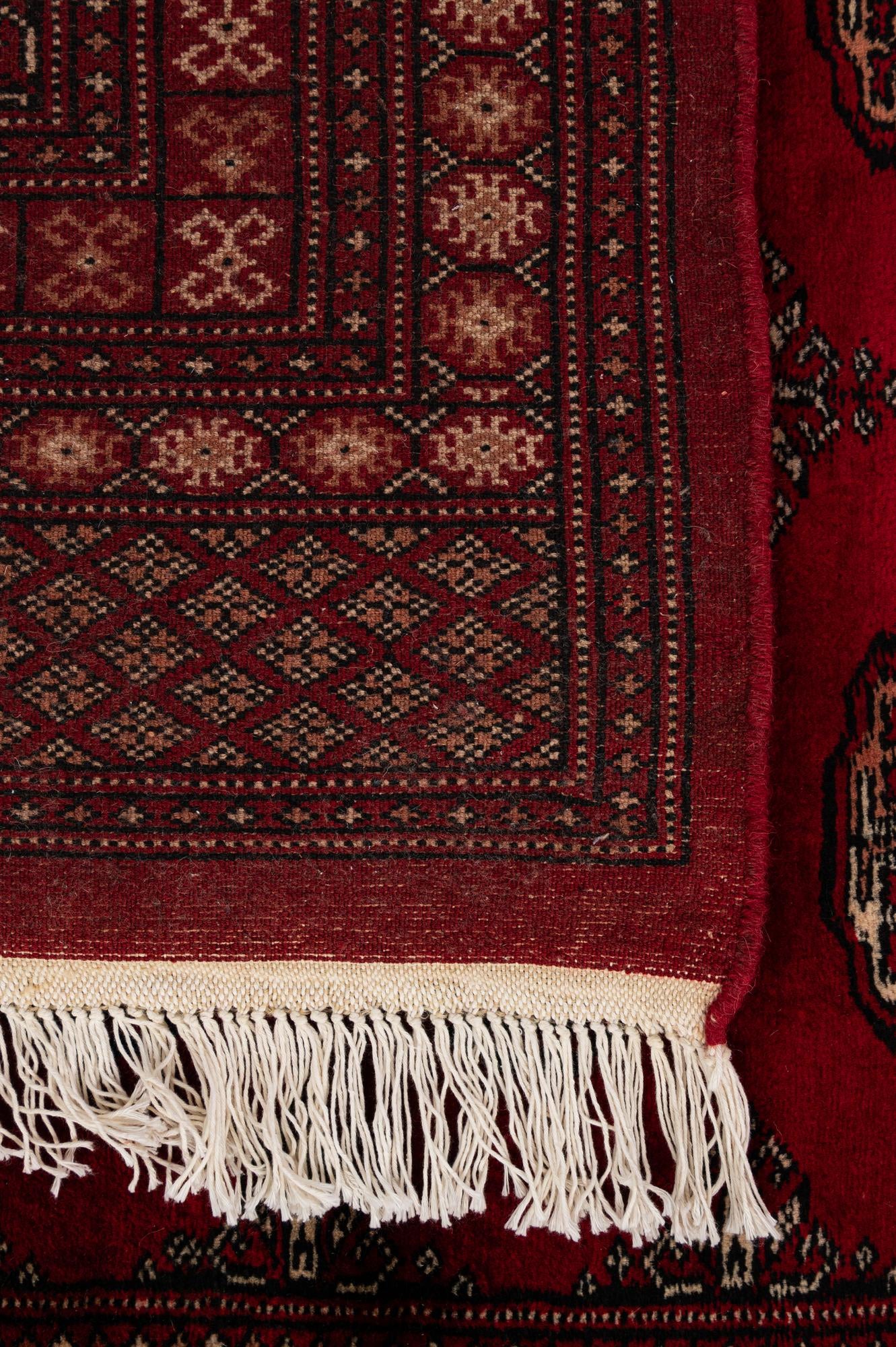 4' 1 x 6' Hand Knotted Torkaman Persian Wool Rug