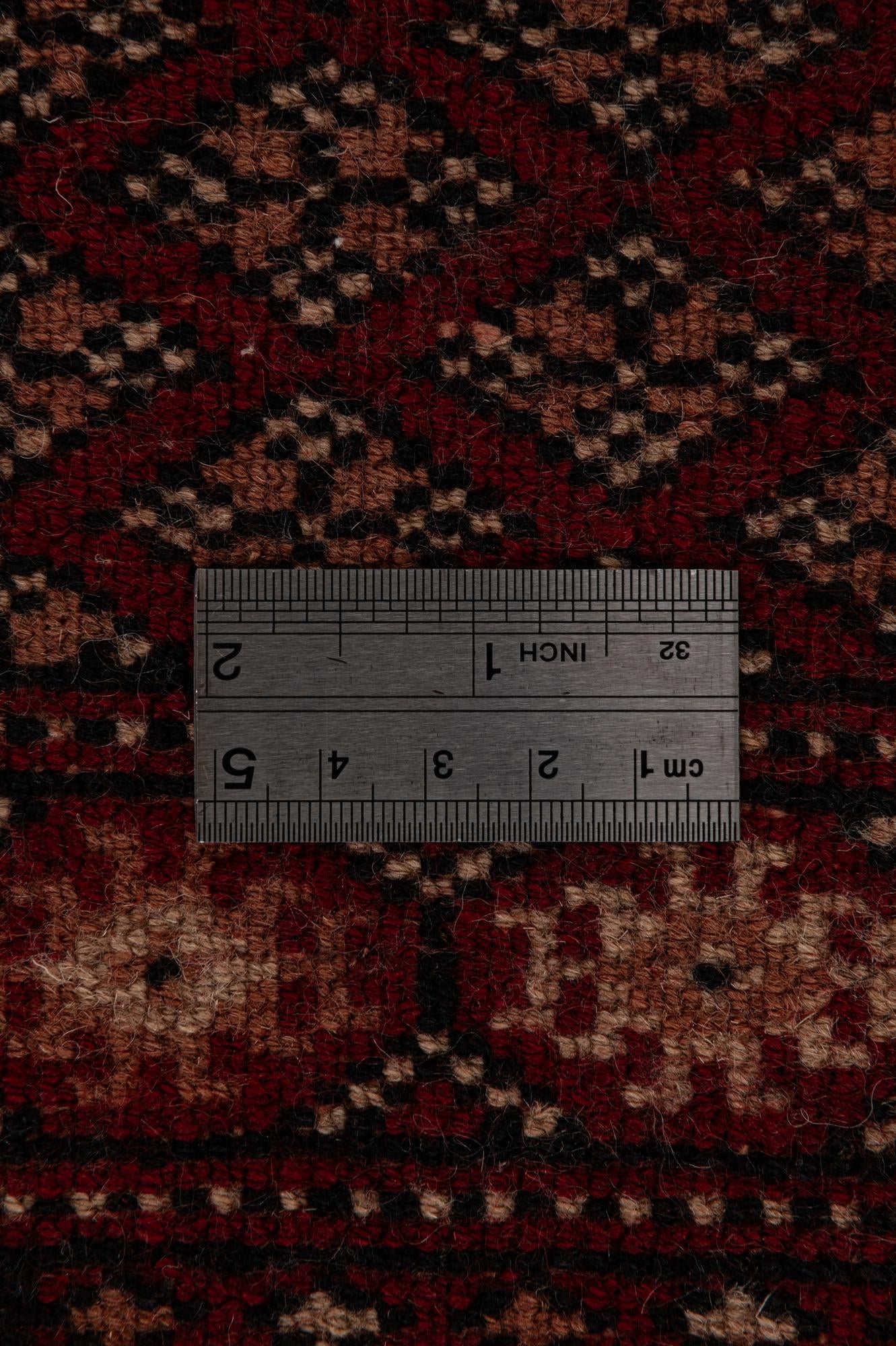 4' 1 x 6' Hand Knotted Torkaman Persian Wool Rug