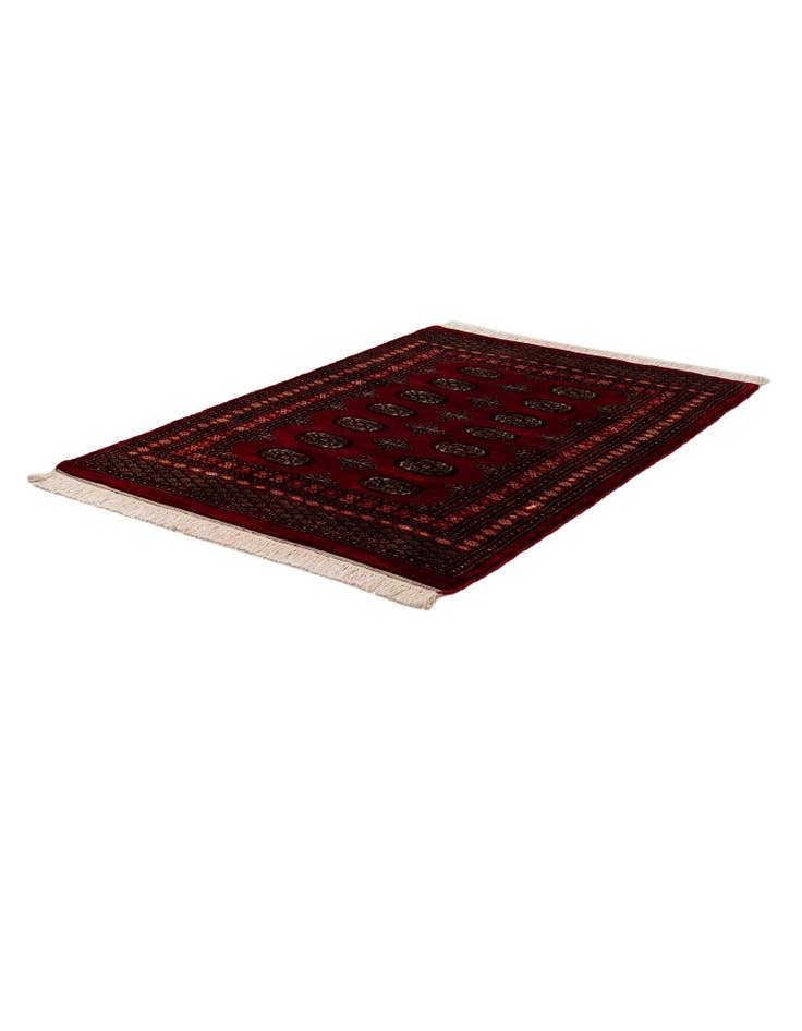 Detail image of 4' 1 x 6' Hand Knotted Torkaman Persian Wool Rug
