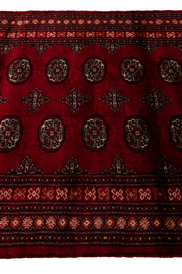 Detail image of 4' 1 x 6' Hand Knotted Torkaman Persian Wool Rug