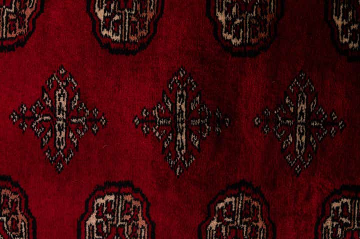 4' 1 x 6' Hand Knotted Torkaman Persian Wool Rug