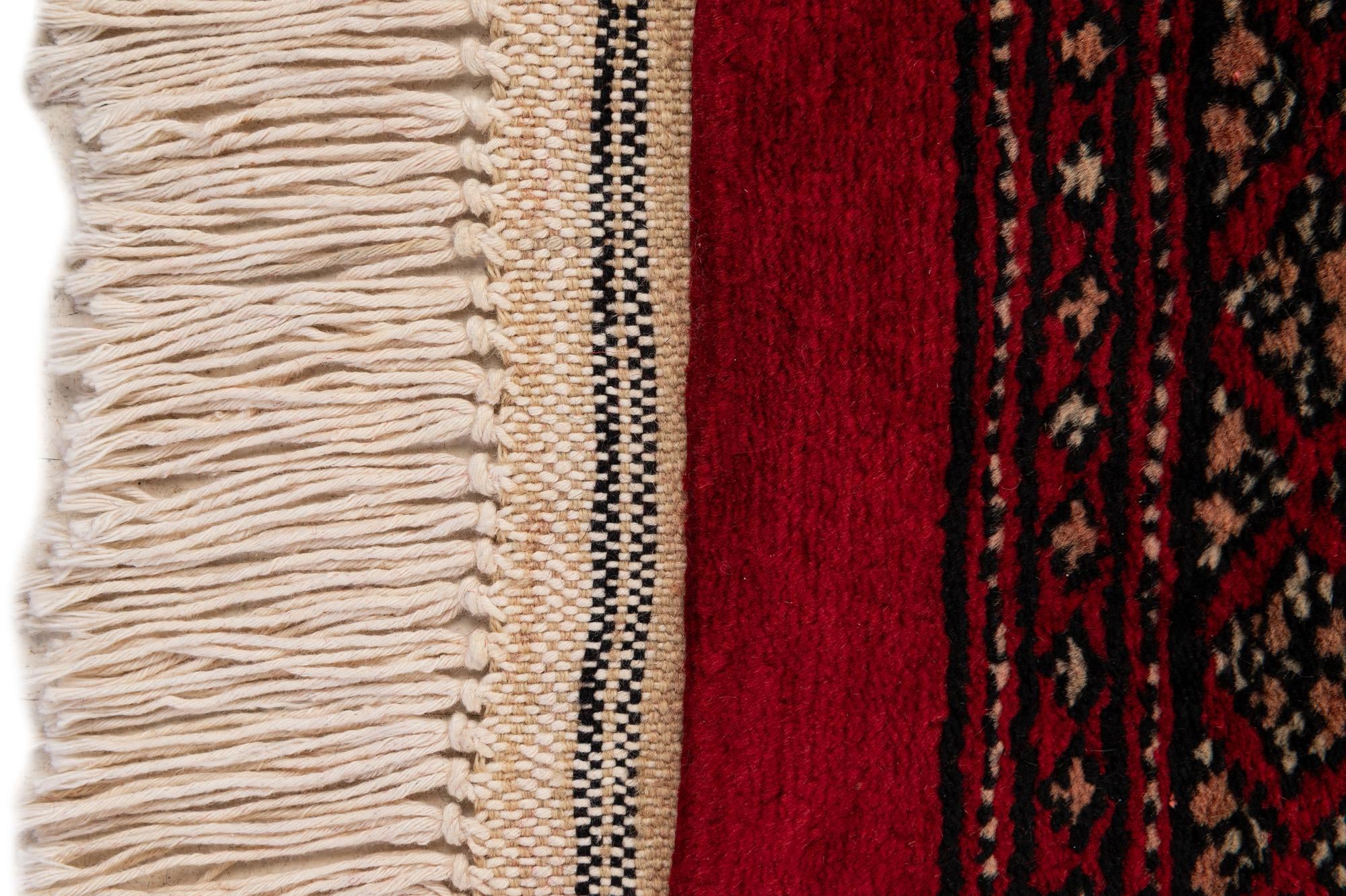 4' 1 x 6' Hand Knotted Torkaman Persian Wool Rug