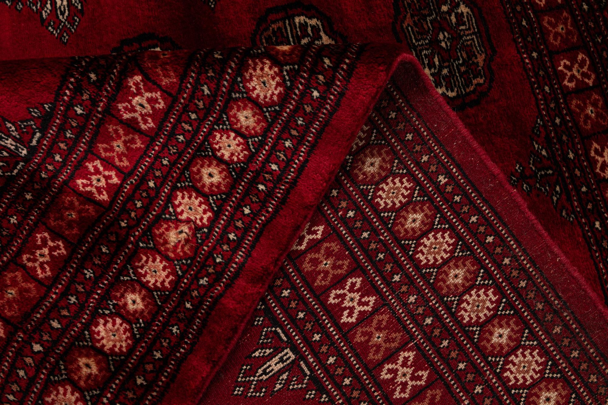 4' 1 x 6' Hand Knotted Torkaman Persian Wool Rug
