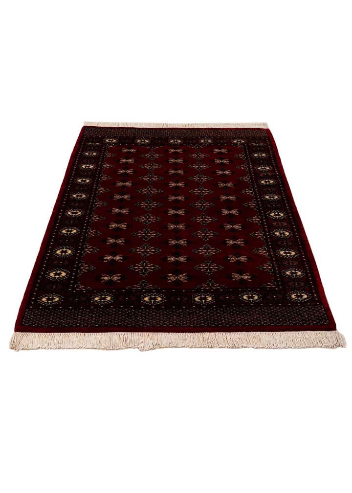4' 3 x 6' Hand Knotted Torkaman Persian Wool Rug
