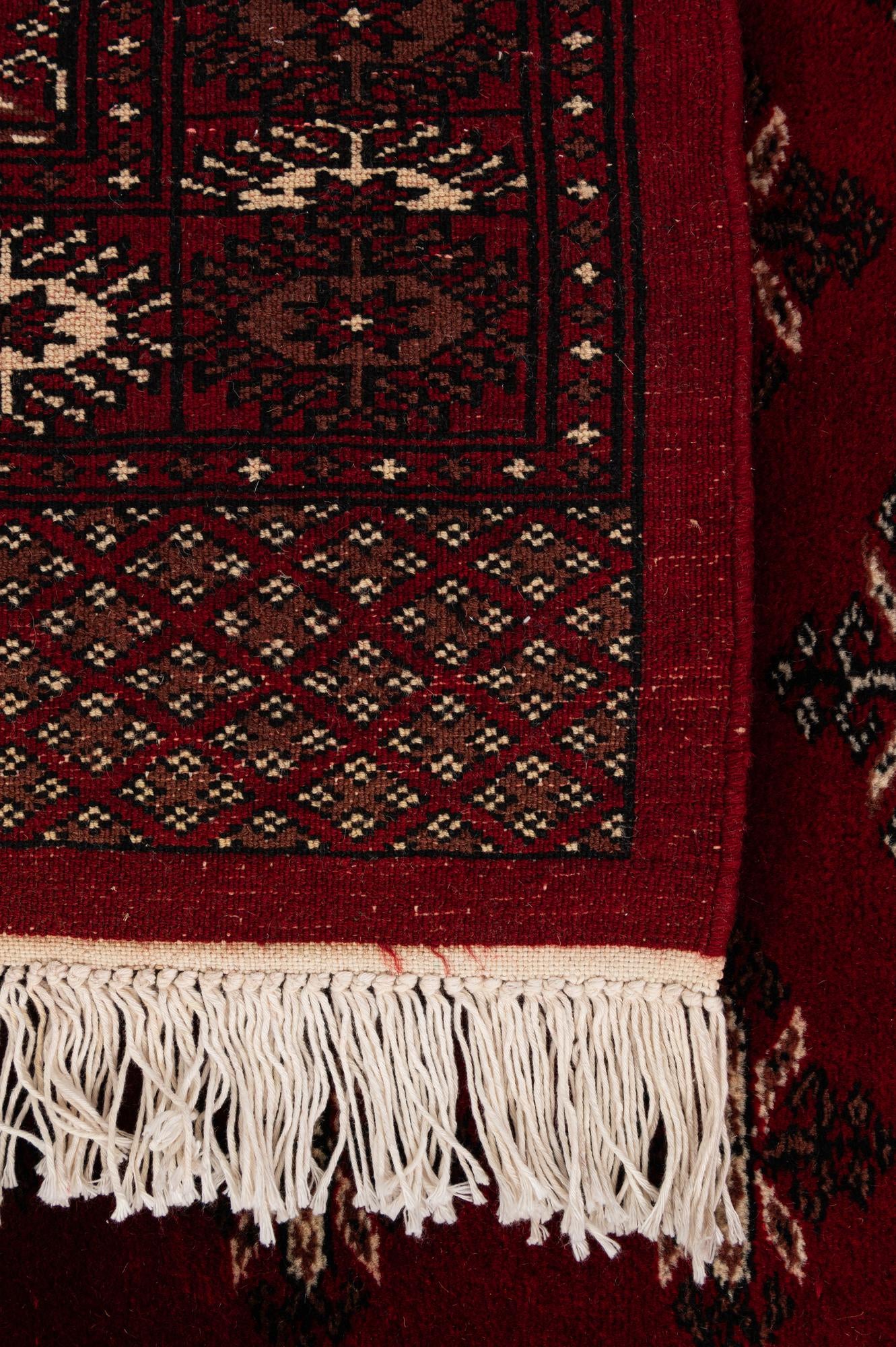 4' 3 x 6' Hand Knotted Torkaman Persian Wool Rug