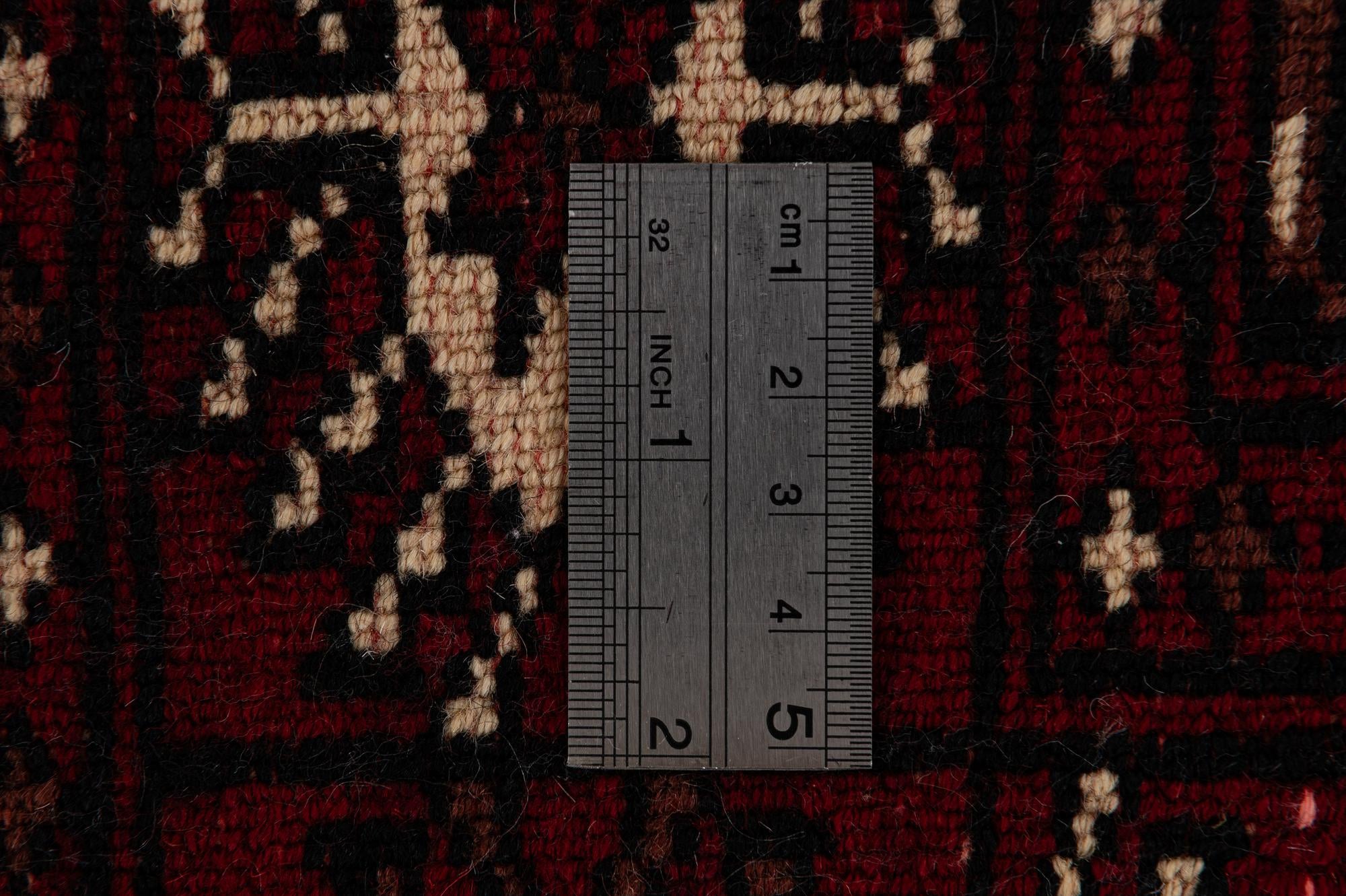 4' 3 x 6' Hand Knotted Torkaman Persian Wool Rug