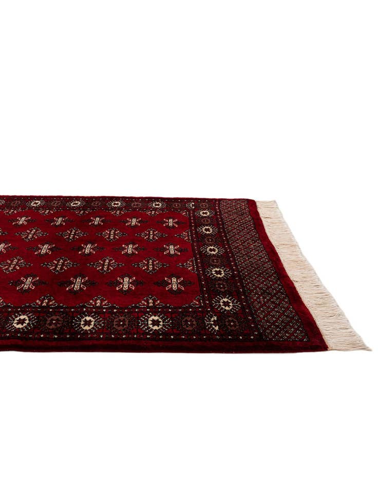 Detail image of 4' 3 x 6' Hand Knotted Torkaman Persian Wool Rug