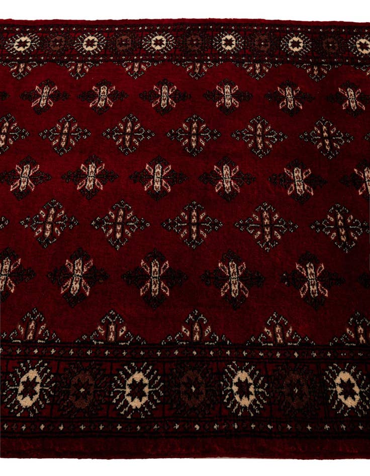 Detail image of 4' 3 x 6' Hand Knotted Torkaman Persian Wool Rug